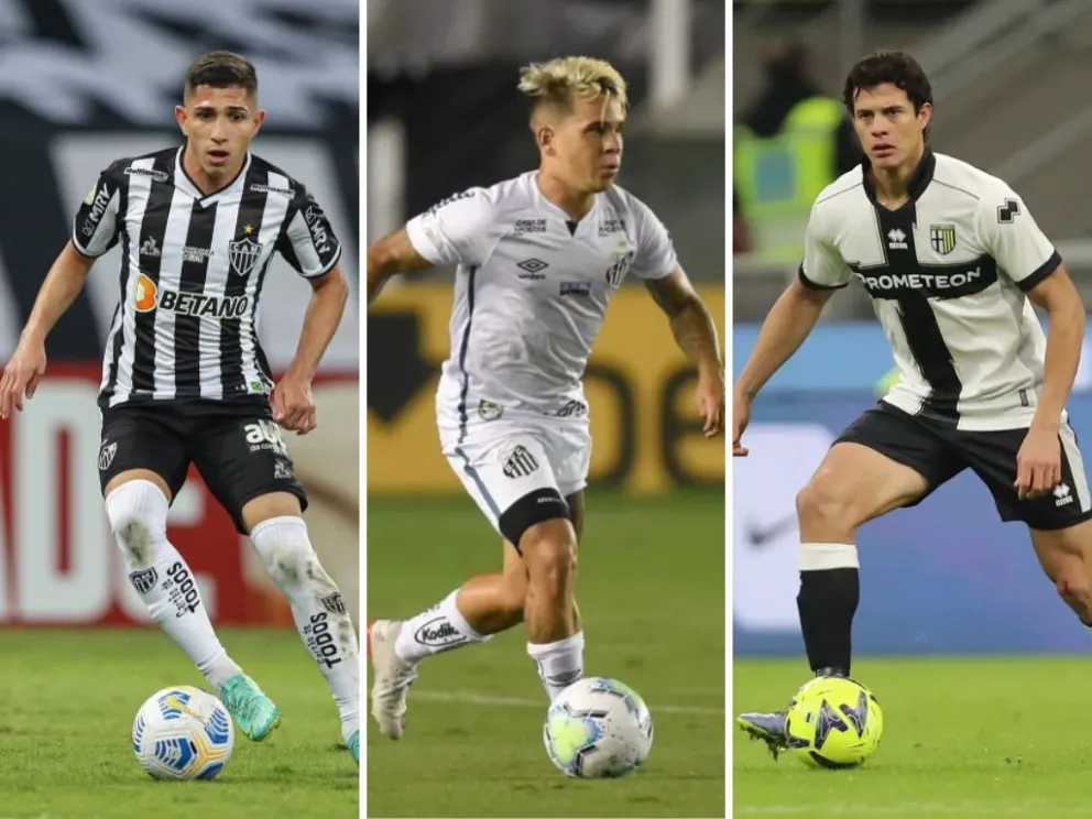 Savarino, Soteldo y Osorio del seleccionado venezolano que jugará ante Bolivia en junio. Fotos: M-B-E