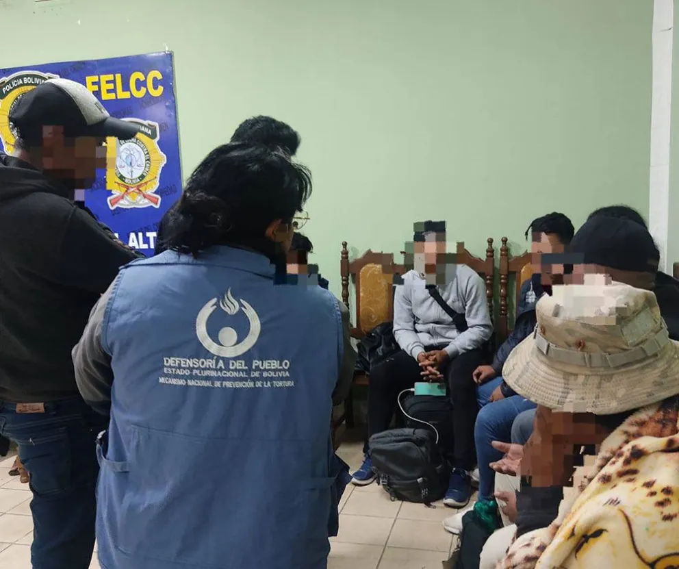 Algunos de los detenidos. FOTO: Defensoría del Pueblo