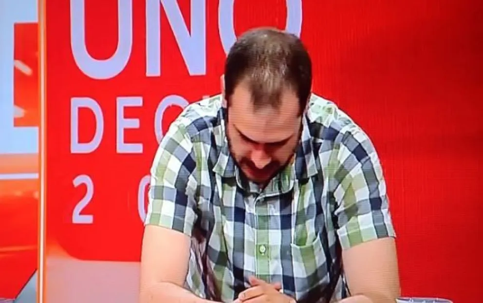 Peter Erlwein Beckhauser, quebrado en Red Uno. Foto: captura