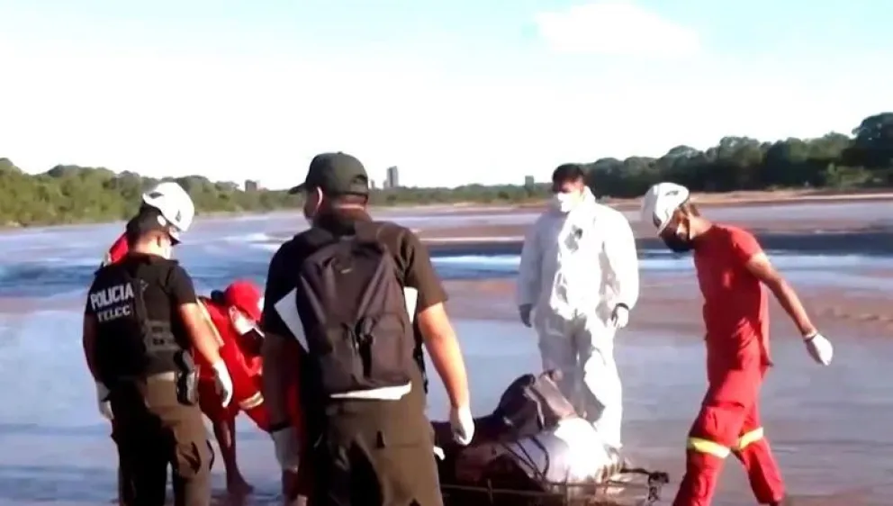El rescate del cuerpo del río Piraí, en Santa Cruz. Foto: Captura de video