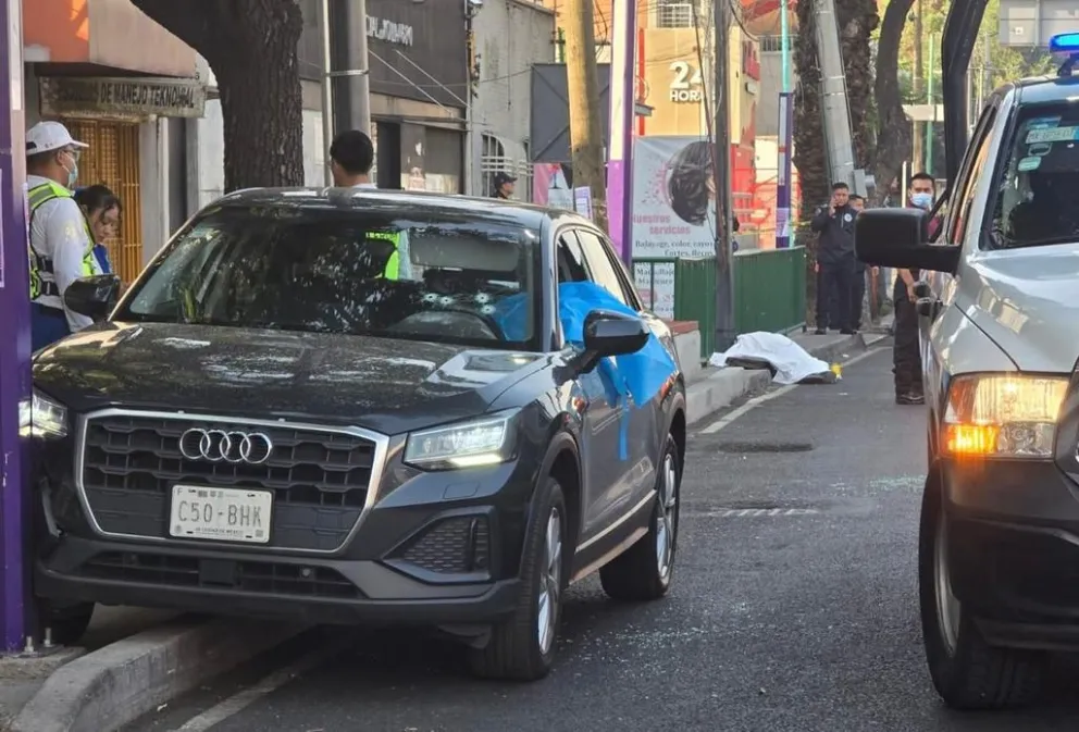 La escena del crimen, este martes en Ciudad de México. Foto: @noticiascafee