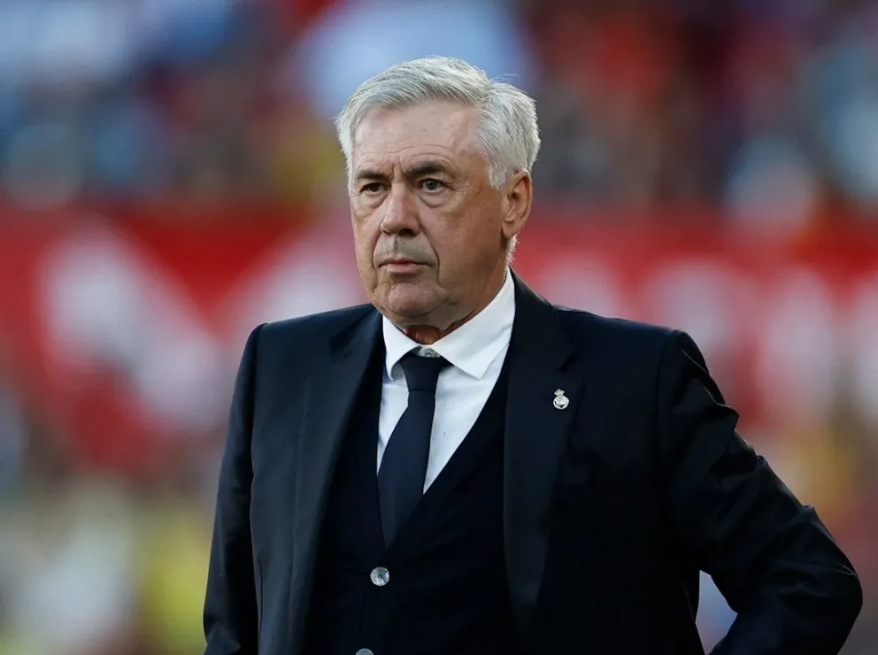 Ancelotti en un partido pasado del club merengue. Foto: Real Madrid.
