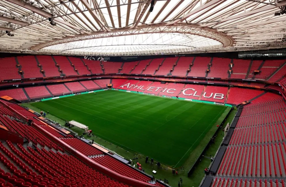 El estadio de San Mamés de Bilbao, donde se jugará la final. Foto: UEFA.