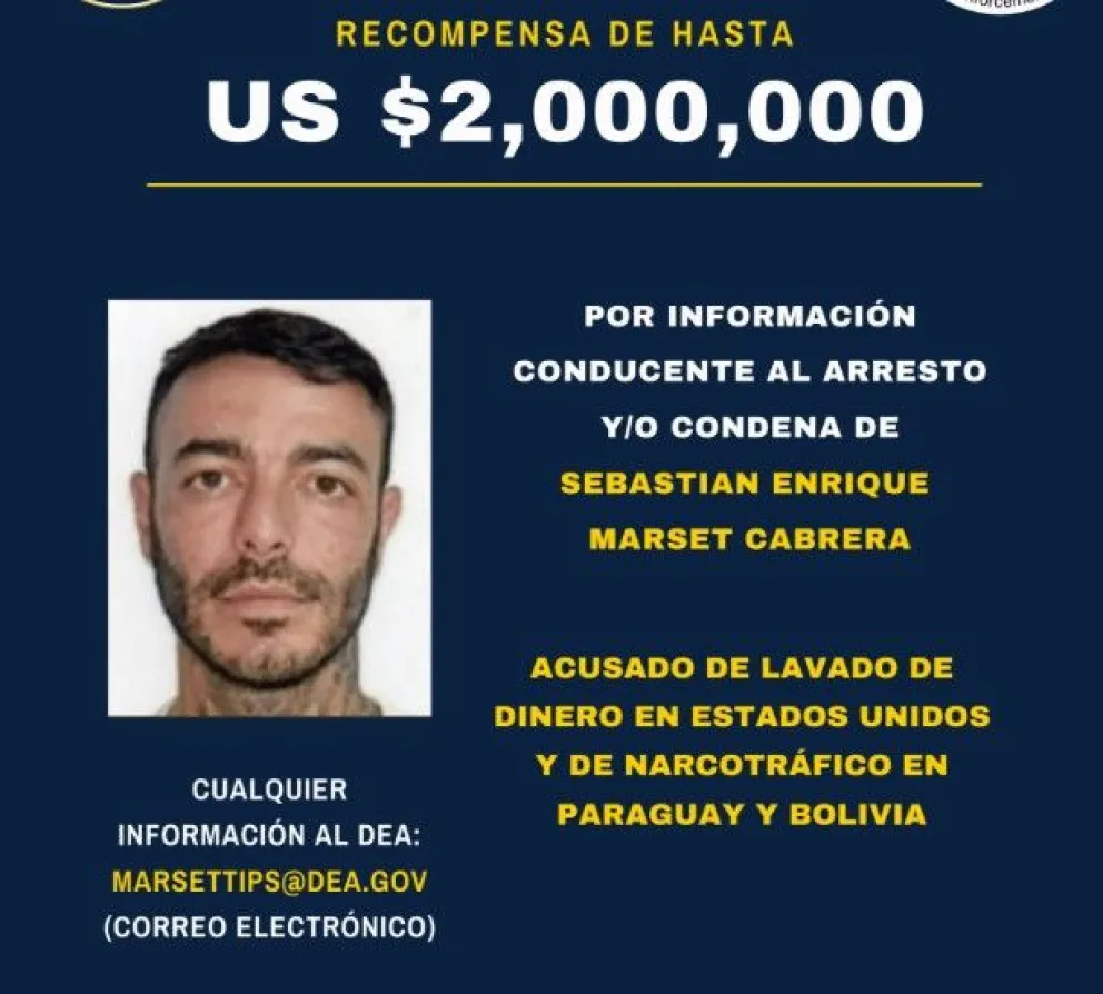 Sebastián Marset, el narcotraficante uruguayo más buscado en tres países. Foto: Captura