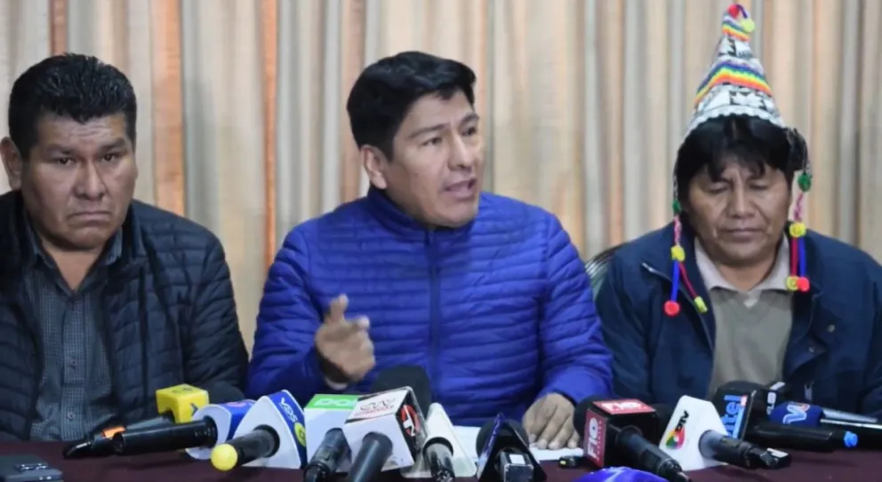 La dirigencia en conferencia de prensa. FOTO: Captura de video