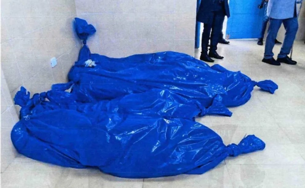 Cadáveres en el piso de la Morgue Judicial, imagen de la inspección hecha por asambleístas. Foto: ALDLP
