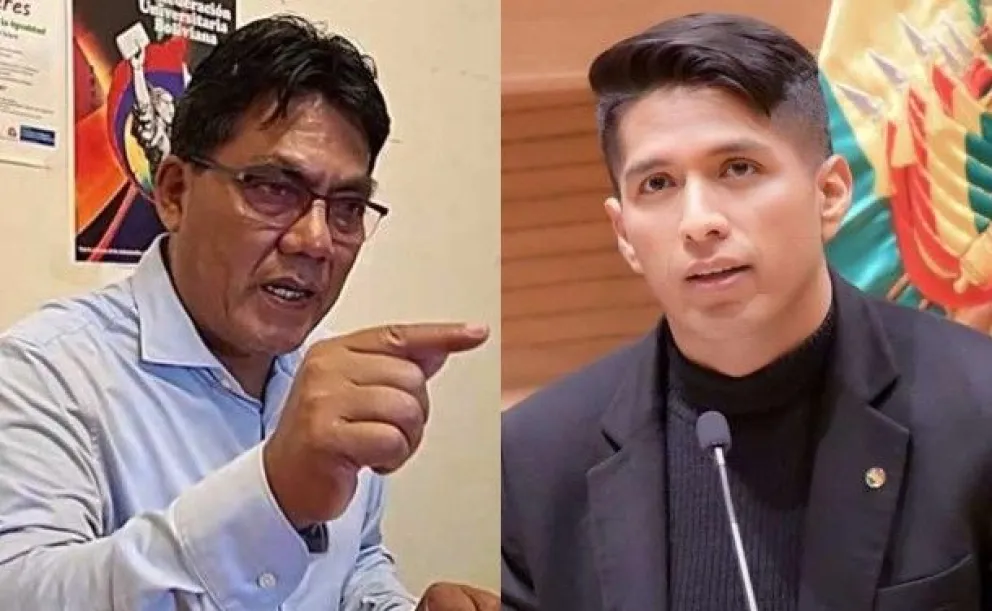 El diputado Héctor Arce y el presidente del Senado, Andrónico Rodríguez. Foto: composición