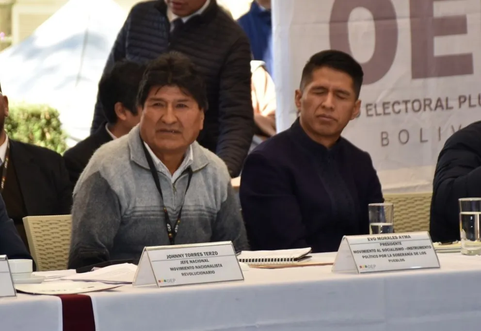 Evo Morales y Andrónico Rodríguez: los viejos tiempos de unidad. FOTO: ABI