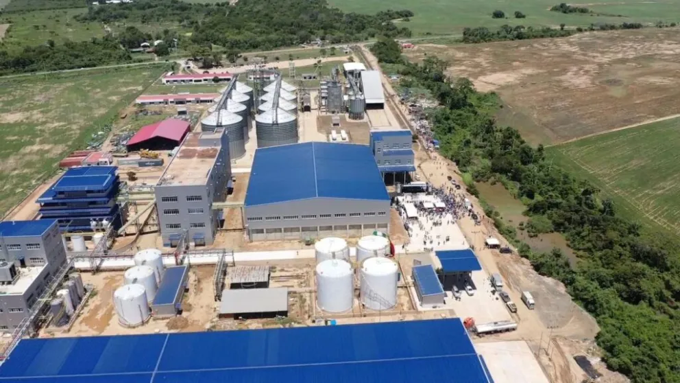 La planta de transformación de subproductos de soya en el municipio de San Julián, Santa Cruz de Emapa. Foto: Emapa.