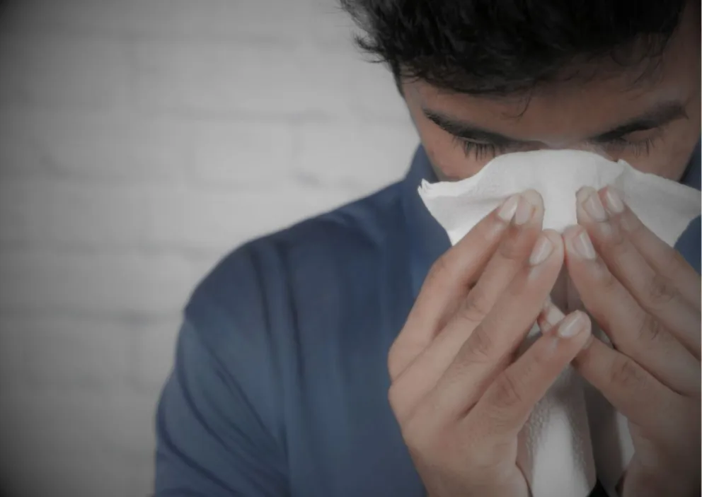 Una imagen referencial de una persona con una infección respiratoria. 