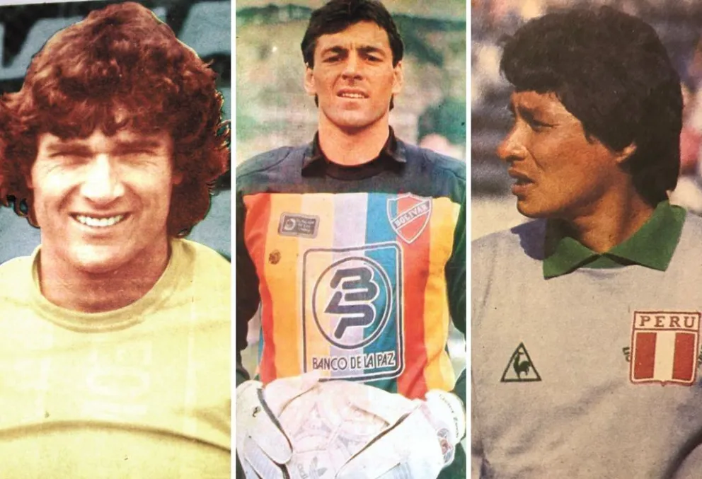 Jorge Battaglia, Javier Zeoli y Eusebio Acasuzo, arqueros de selección que no funcionaron en la Academia. Fotos: CJM