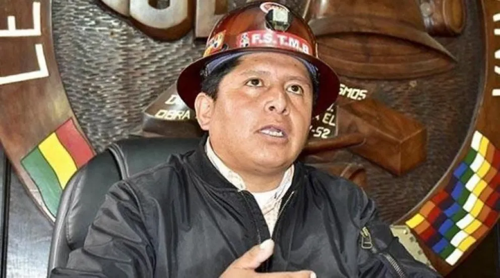 Huarachi, durante su gestión como máximo dirigente de la COB. Foto: ABI