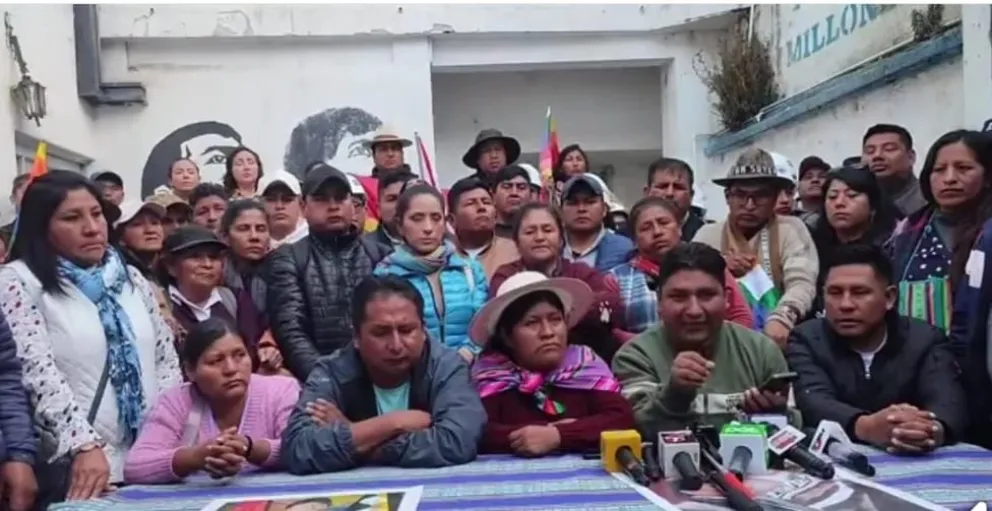 Los dirigentes "evistas" ofrecieron este miércoles una conferencia de prensa". Foto: Captura