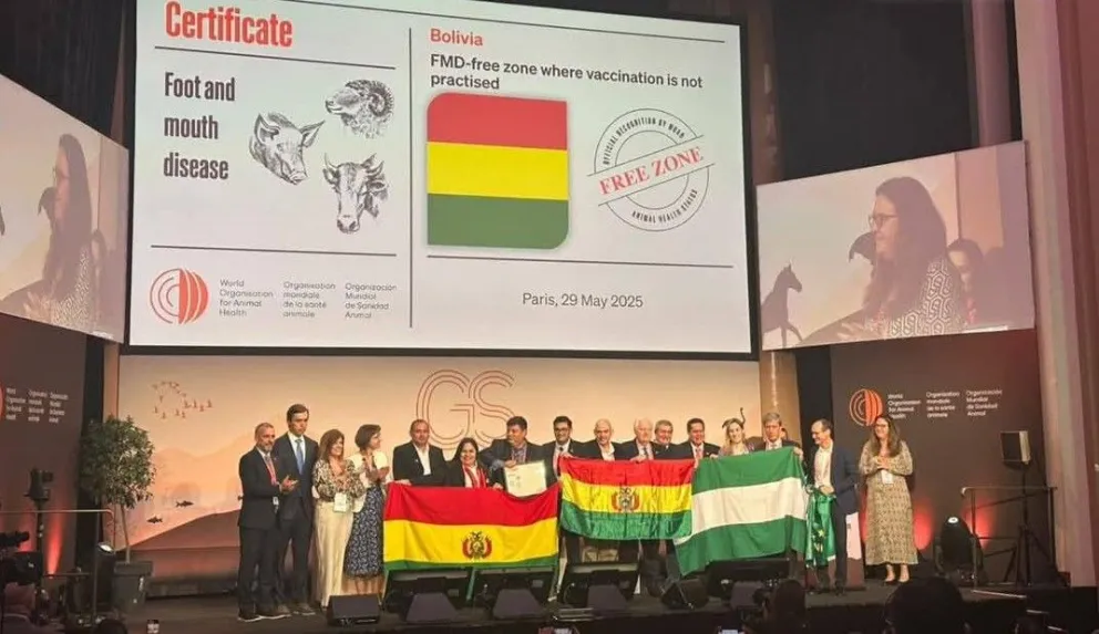 La delegación boliviana en el evento de la OMSA. Foto: Congabol