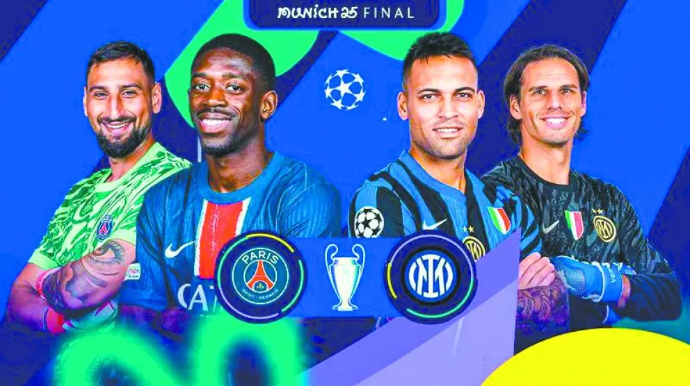 El PSG y el Inter se verán las caras este sábado. Arte: UEFA.
