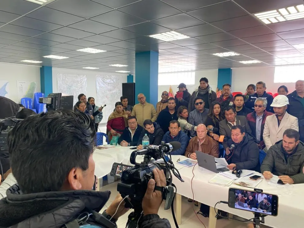 Representantes de Comité multisectorial, en un contacto con la prensa, este viernes. Foto: Prensa Comité multisectorial 