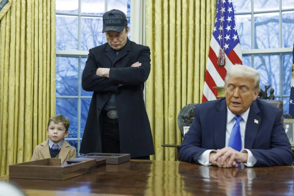  Donald Trump con el magnate Elon Musk durante una reunión en la despacho oval de la Casa Blanca en febrero. Foto: EFE