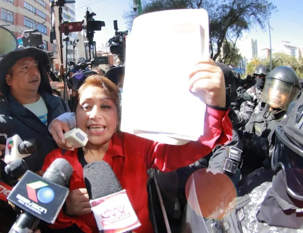 Nina en una de las protestas.  Foto: RRSS