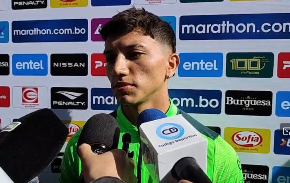 Chávez habla en la zona mixta de este domingo en Achumani. Foto: Captura de pantalla.