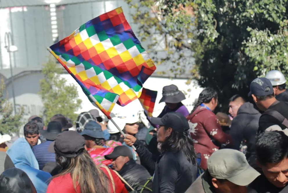Marchas de los seguidores de Evo Morales en La Paz, la semana pasada. Foto: APG