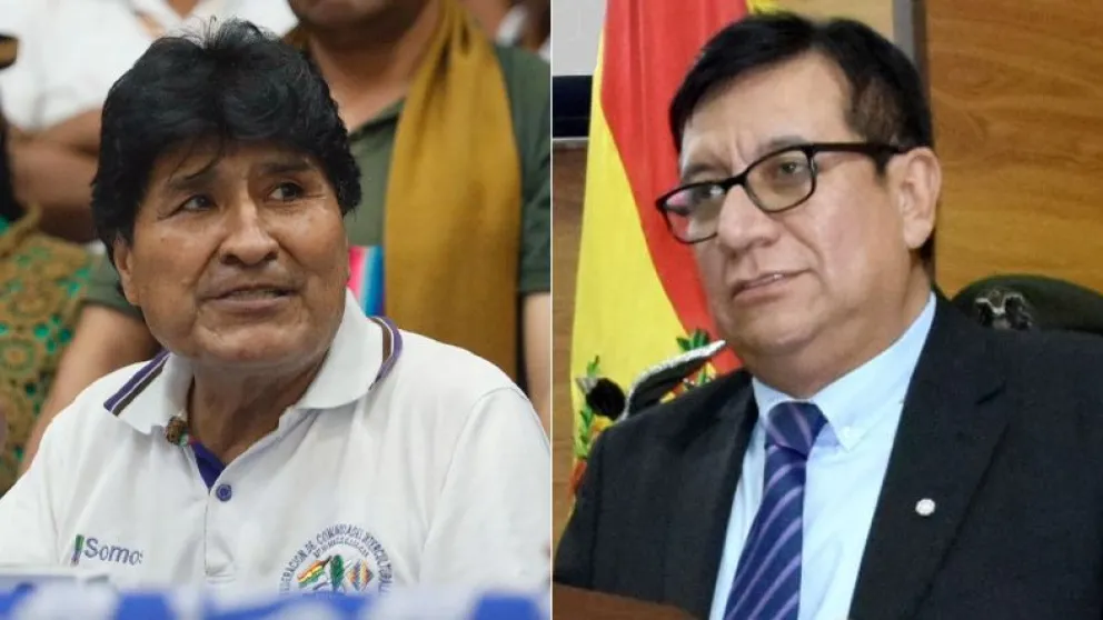 Hurtado se refirió a la candidatura de Morales durante un contacto con la prensa. Foto: Composición