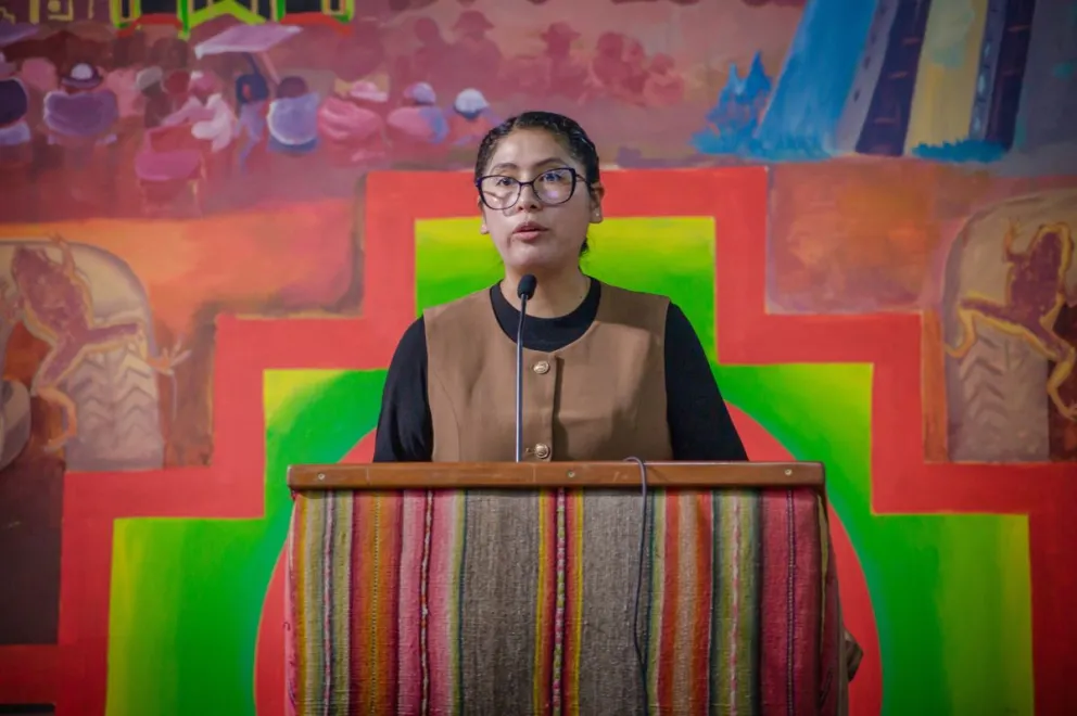 Eva Copa en una imagen tomada de su cuenta en Facebook.