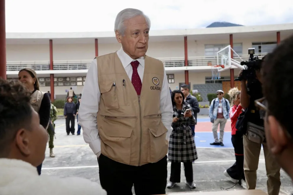 El jefe de la misión de observación electoral de la Organización de Estados Americanos (OEA), el excanciller chileno Heraldo Muñoz. Foto: EFE