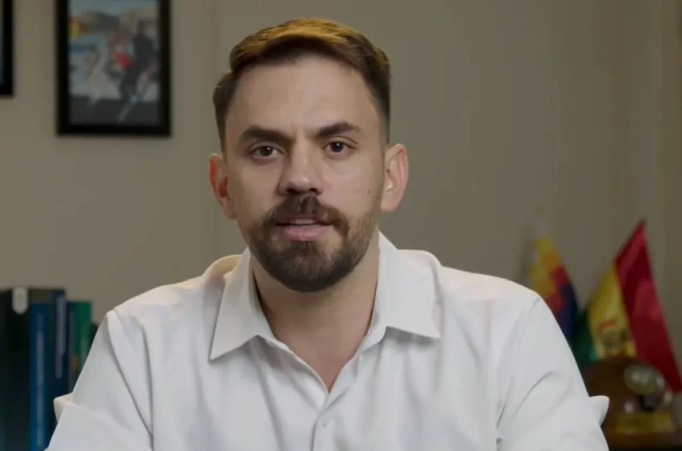 Del Castillo en una captura de video de su mensaje emitido este miércoles.