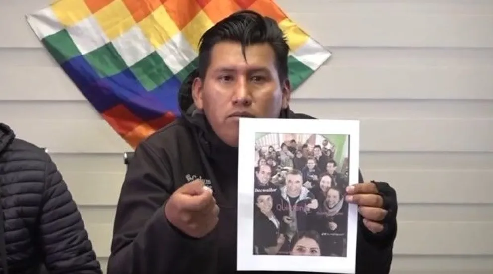 El dirigente "evista" Rudy Capquiqe. Foto: captura El Deber