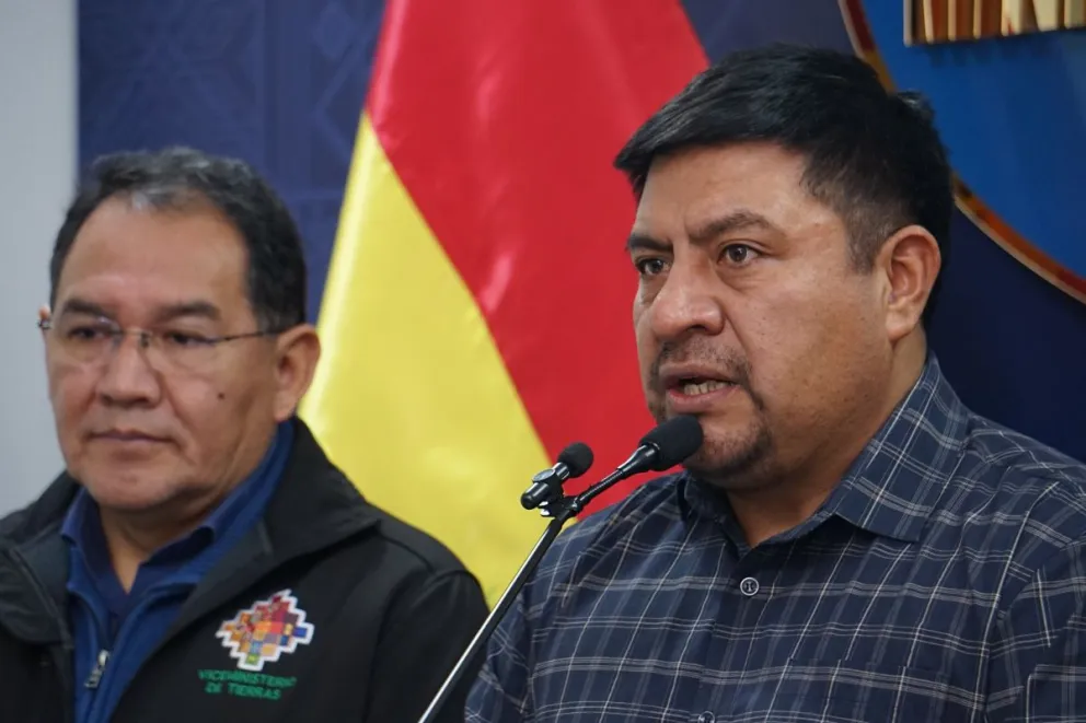 Yamil Flores Lazo, ministro de Desarrollo Rural y Tierras, este jueves. Foto: APG 