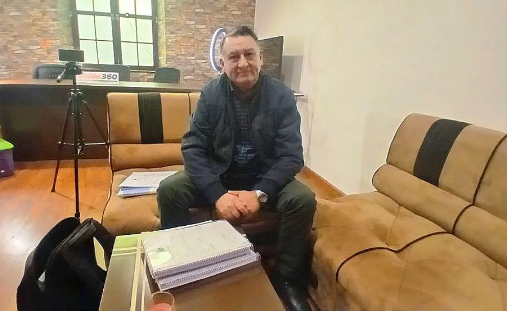 El exgerente del TAM, Julio César Villarroel, en entrevista con Visión 360. Foto: Carlos Quisbert