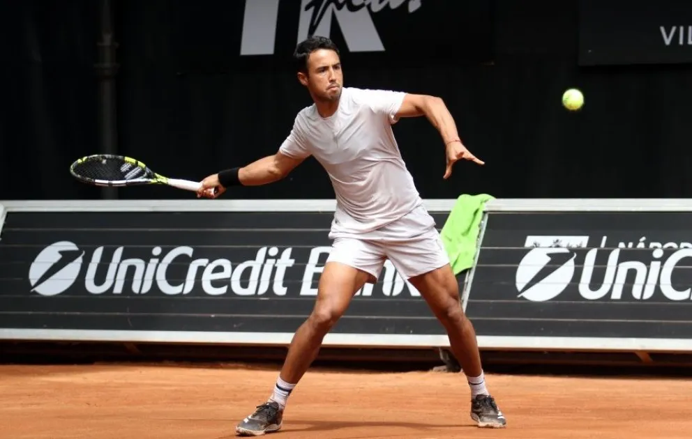 Dellien en su partido de cuartos de final. Foto: Challenger de Prostejov.