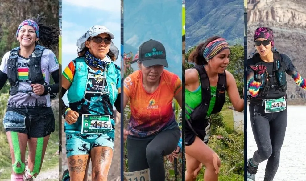 Las cinco damas que representarán a Bolivia. Foto: Skyrunning Bolivia.