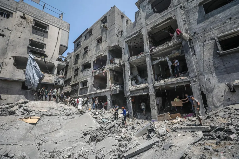 Imagen reciente de la devastación que sufre Gaza tras los bombardeos israelíes. Foto: EFE