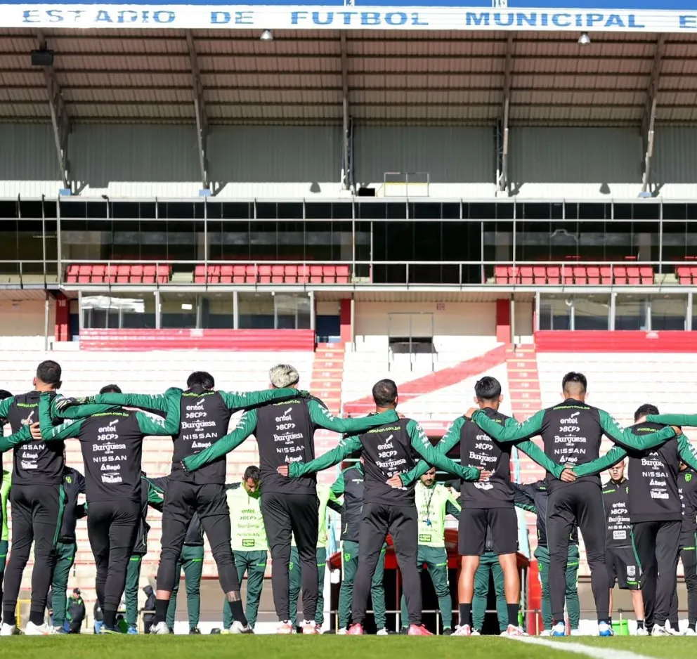 La Selección entrenó este domingo en Villa Ingenio. Foto: FBF La Verde.