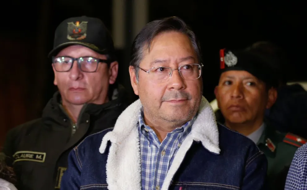 El presidente Luis Arce en conferencia de prensa en Cochabamba