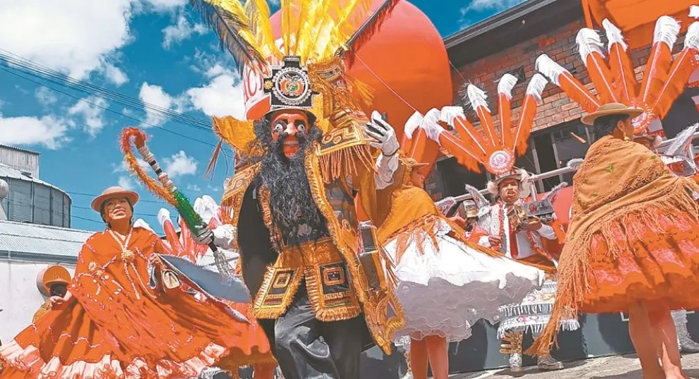 La morenada, uno de los símbolos tradicionales de El Gran Poder. Foto: ABI