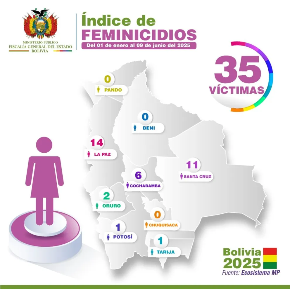 Datos sobre feminicidios en el país.    FOTO: Ministerio Público
