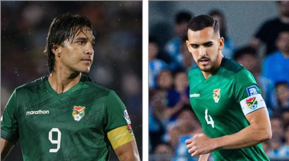 Marcelo Martins (izq.) y Luis Haquin, los capitanes de la Selección en la actual fase de clasificación. Fotos: Redes sociales.