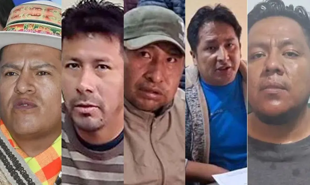 De izquierda a derecha, Cucho; Claros, Santos; Mamani y García, todos aprehendidos entre noviembre de 2024 y este mes.
Foto: Composición