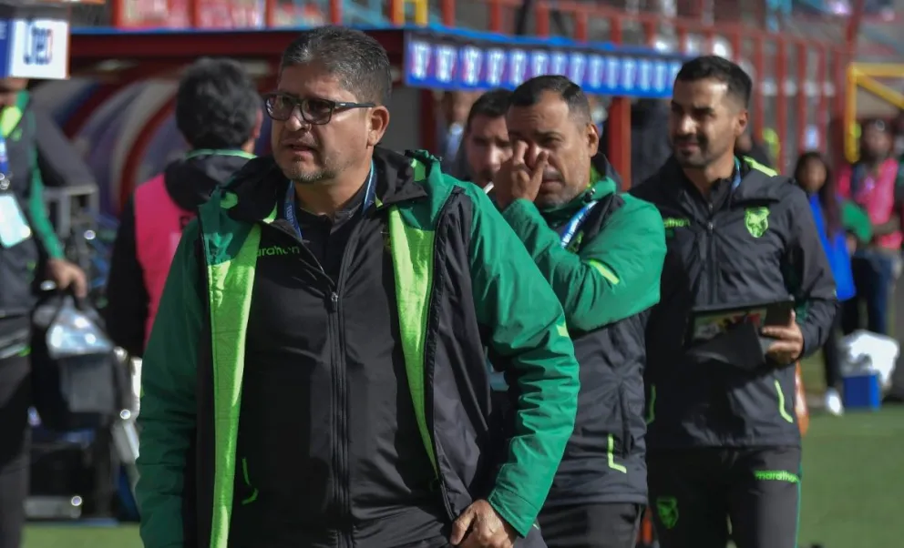 Villegas durante el partido ante Chile. Foto: APG.
