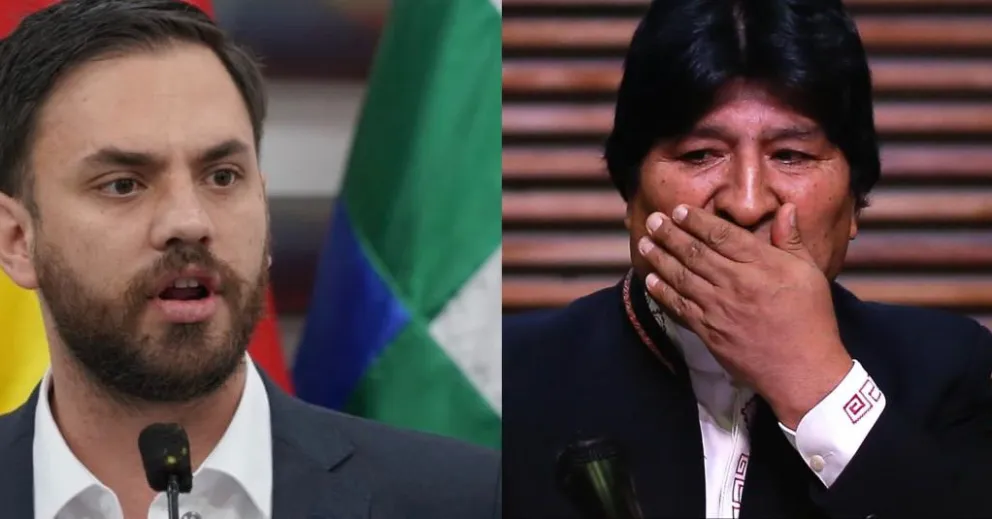 Eduardo Del Castillo y Evo Morales en una composición con fotos obtenidas de RRSS 