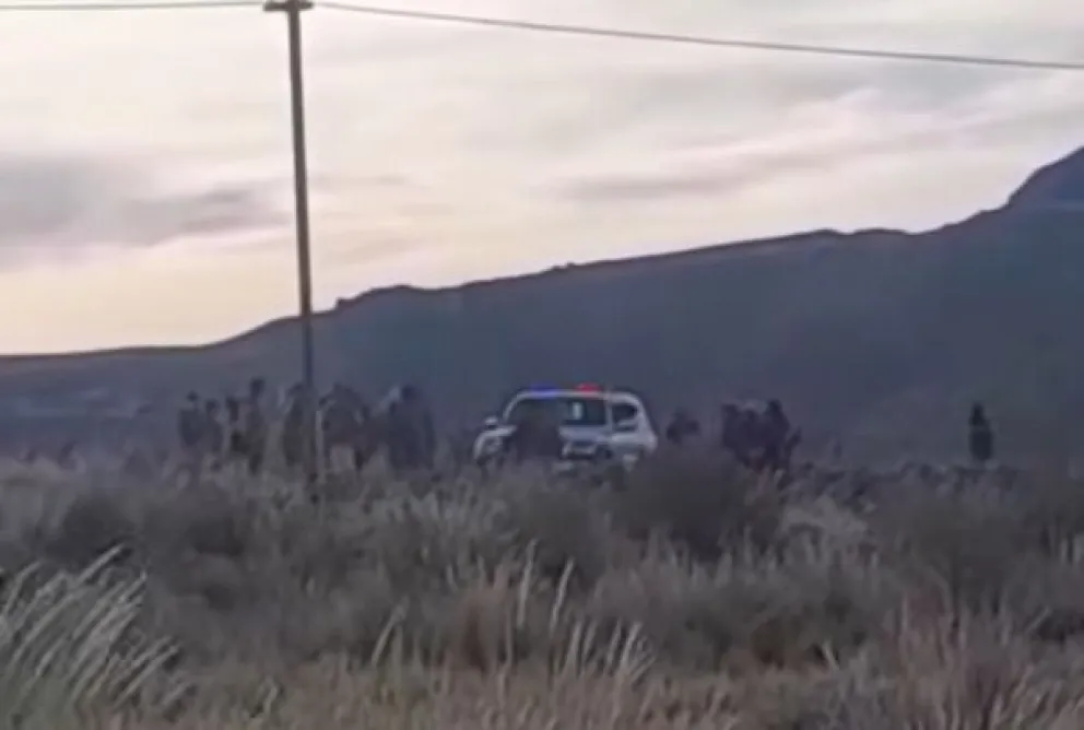 La ambulancia retenida con paquetes de sangre.  Foto: Ministerio de Salud 