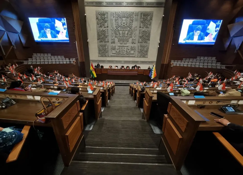 El Hemiciclo de la Asamblea Legislativa Plurinacional. Foto: ABI