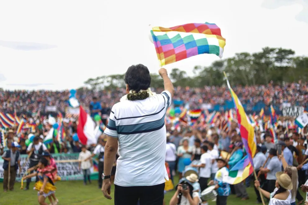 Evo Morales en un acto en el Chapare en una imagen tomada de su cuenta en X.