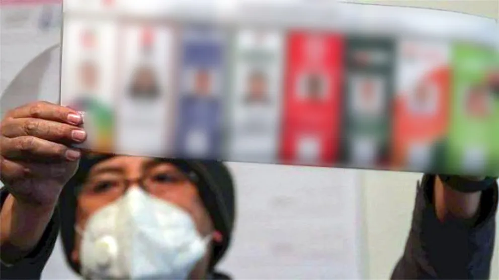 Una de las papeletas de votación de las pasadas elecciones generales. Foto: Archivo