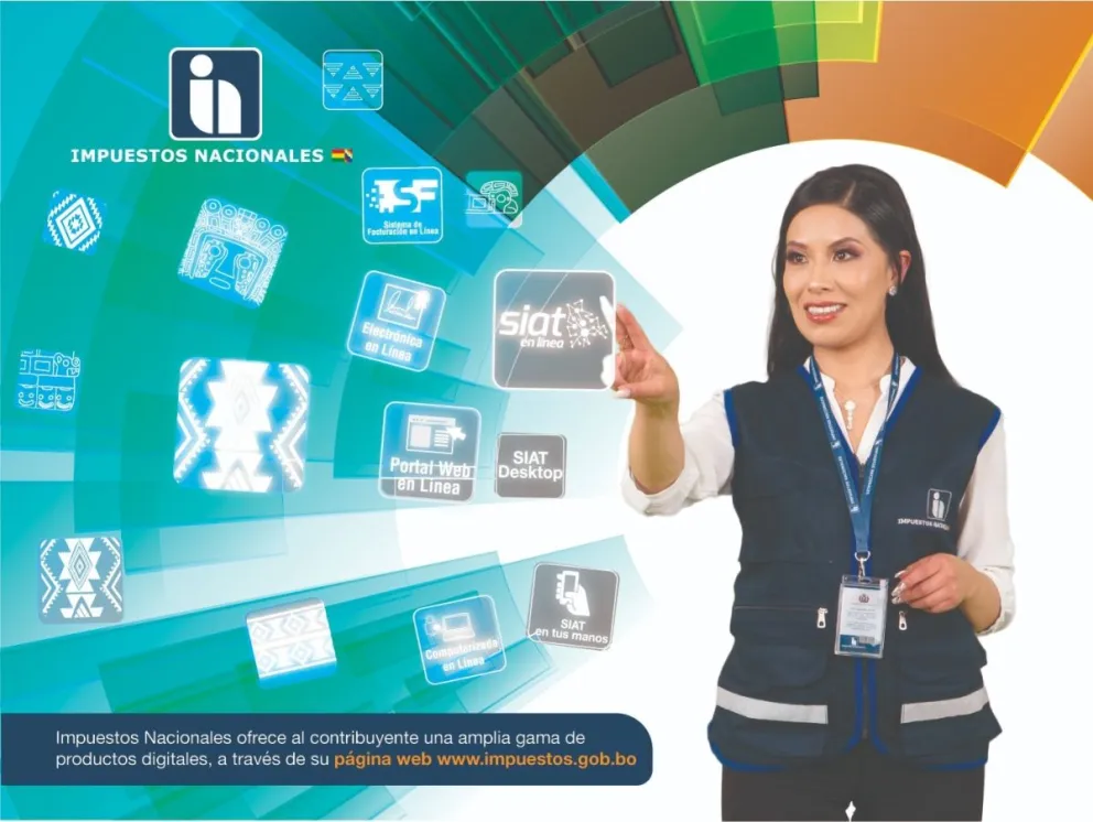 Imagen institucional del SIN para promocionar el SIAT en línea. Foto: ABI