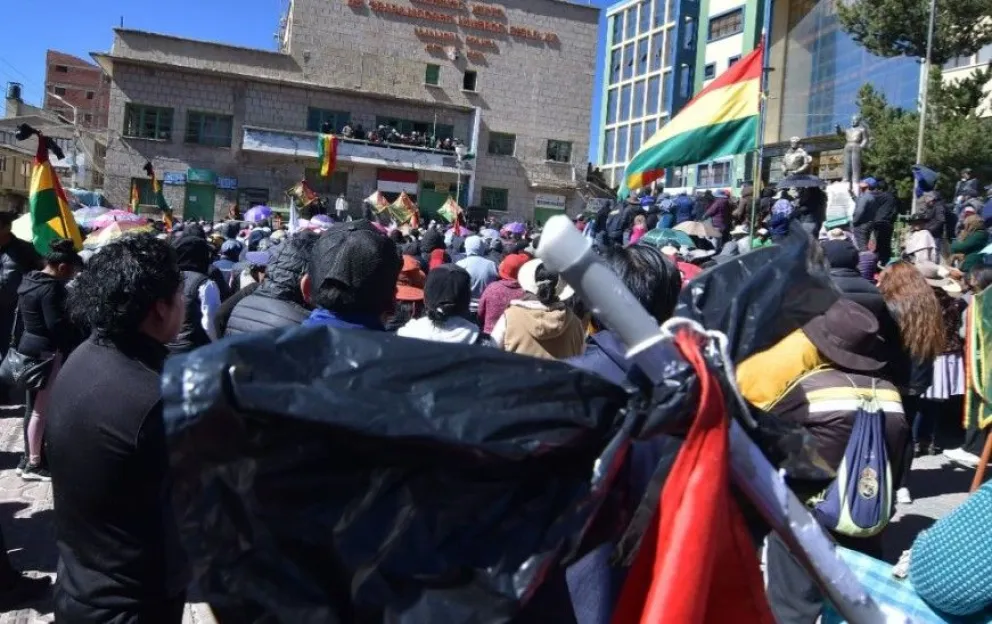 El cabildo en Llallagua. Foto: El Alteño