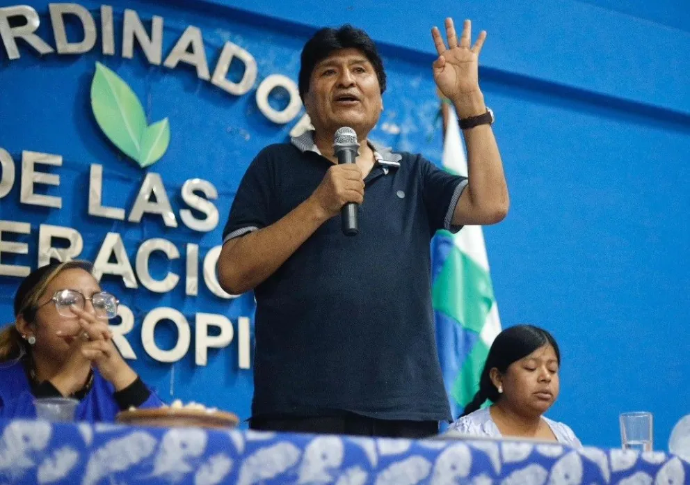 El expresidente Evo Morales en uno de los encuentro en el Trópico de Cochabamba Foto: Archivo 