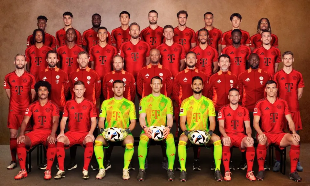 Plantel completo del Bayern de Múnich, candidato a ganar el mundial. Foto: club FC Bayern München